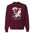 thumbnail image 1 of If It's Not a Yellow Lab It's Just a Dog Gift | Mens Dog Lover Crewneck Graphic Sweatshirt, Maroon, 2XL, 1 of 3