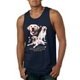 thumbnail image 1 of If It's Not a Yellow Lab It's Just a Dog Gift | Mens Dog Lover Graphic Tank Top, Navy, Small, 1 of 3