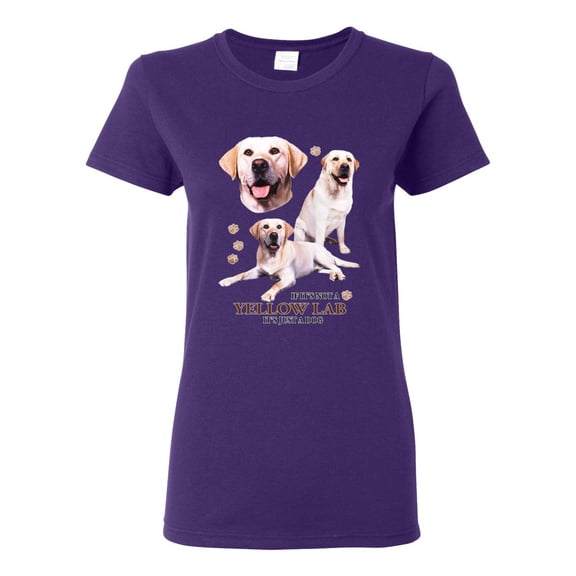 If It's Not a Yellow Lab It's Just a Dog Gift | Womens Dog Lover Graphic T-Shirt, Purple, 2XL