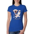 thumbnail image 1 of If It's Not a Yellow Lab It's Just a Dog Gift | Womens Dog Lover Slim Fit Junior Tee, Royal, Medium, 1 of 3