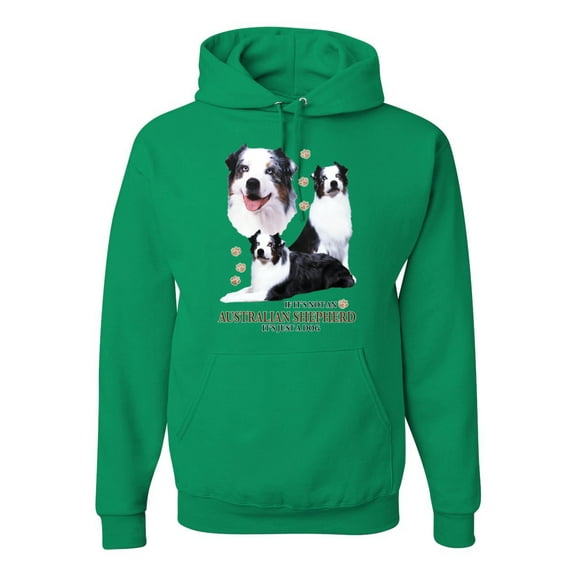 If It's Not an Australian Shepherd It's Just a Dog Gift | Mens Dog Lover Hooded Sweatshirt Graphic Hoodie, Kelly, Large