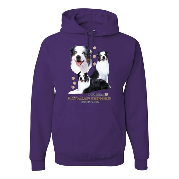 If It's Not an Australian Shepherd It's Just a Dog Gift | Mens Dog Lover Hooded Sweatshirt Graphic Hoodie, Purple, 2XL