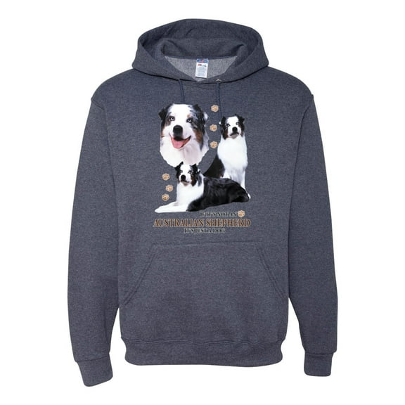 If It's Not an Australian Shepherd It's Just a Dog Gift | Mens Dog Lover Hooded Sweatshirt Graphic Hoodie, Vintage Heather Navy, 3XL