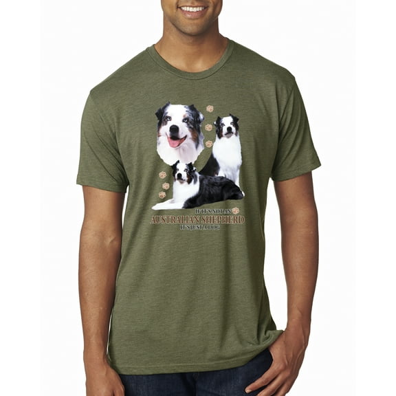 If It's Not an Australian Shepherd It's Just a Dog Gift | Mens Dog Lover Premium Tri Blend T-Shirt, Military Green, 2XL