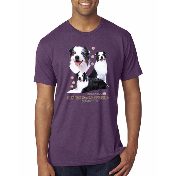 If It's Not an Australian Shepherd It's Just a Dog Gift | Mens Dog Lover Premium Tri Blend T-Shirt, Vintage Purple, Medium