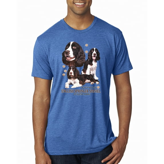 If It's Not an English Springer Spaniel It's Just a Dog Gift | Mens Dog Lover Premium Tri Blend T-Shirt, Vintage Royal, Small