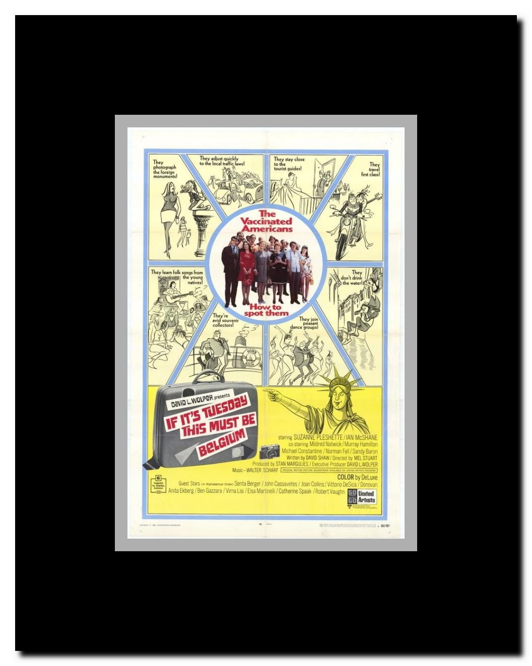 If It's Tuesday This Must Be Belgium Framed Movie Poster