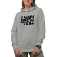 thumbnail image 1 of If Karma Doesn't Smack You, I Will, Groovy Retro Wavy Text Merch Gift, Heather Grey Hooded Sweatshirt or Hoodie, 3XL, 1 of 5
