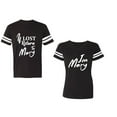 thumbnail image 1 of If Lost Return To Mary I am Mary Unisex Couple Matching Cotton Jersey style T-Shirt Contrasting stripes on sleeves (Men Black / Women Black) (Men M / Women M), 1 of 3
