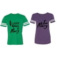 thumbnail image 1 of If Lost Return To Mary I am Mary Matching Couple Cotton Jerseys (Men Green / Women Purple) (Men XL / Women S), 1 of 3