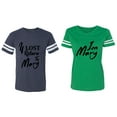 thumbnail image 1 of If Lost Return To Mary I am Mary Matching Couple Cotton Jerseys (Men Navy / Women Green) (Men S / Women XXL), 1 of 3