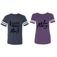 thumbnail image 1 of If Lost Return To Mary I am Mary Matching Couple Cotton Jerseys (Men Navy / Women Purple) (Men M / Women S), 1 of 3