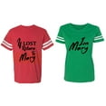 thumbnail image 1 of If Lost Return To Mary I am Mary Matching Couple Cotton Jerseys (Men Red / Women Green) (Men XL / Women XXL), 1 of 3