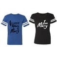 thumbnail image 1 of If Lost Return To Mary I am Mary Matching Couple Cotton Jerseys (Men Royal / Women Black) (Men XXL / Women M), 1 of 3