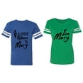 thumbnail image 1 of If Lost Return To Mary I am Mary Matching Couple Cotton Jerseys (Men Royal / Women Green) (Men M / Women L), 1 of 3