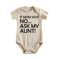 thumbnail image 1 of If Mom Says No Ask My Aunt - Baby Clothes - Funny Newborn Bodysuit Outfits for Boys And Girls Light Apricot-style-1 9-12M, 1 of 5