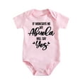 thumbnail image 1 of If Mom Says No My Abuela Will Say Yes - Baby Clothes - Funny Newborn Bodysuit Outfits for Boys And Girls Medium Pink-style-1 9-12M, 1 of 4