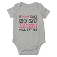 thumbnail image 1 of If Mom Says No, My Aunt Will Say Yes - Spoiled By Aunt - Cute One-Piece Infant Baby Bodysuit, 1 of 4