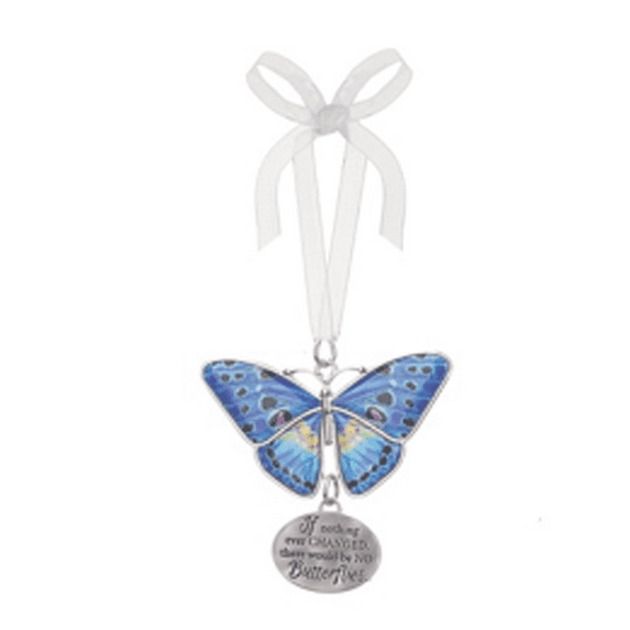 If Nothing Ever Changed There Would Be No Butterflies Metal Ornament - By Ganz