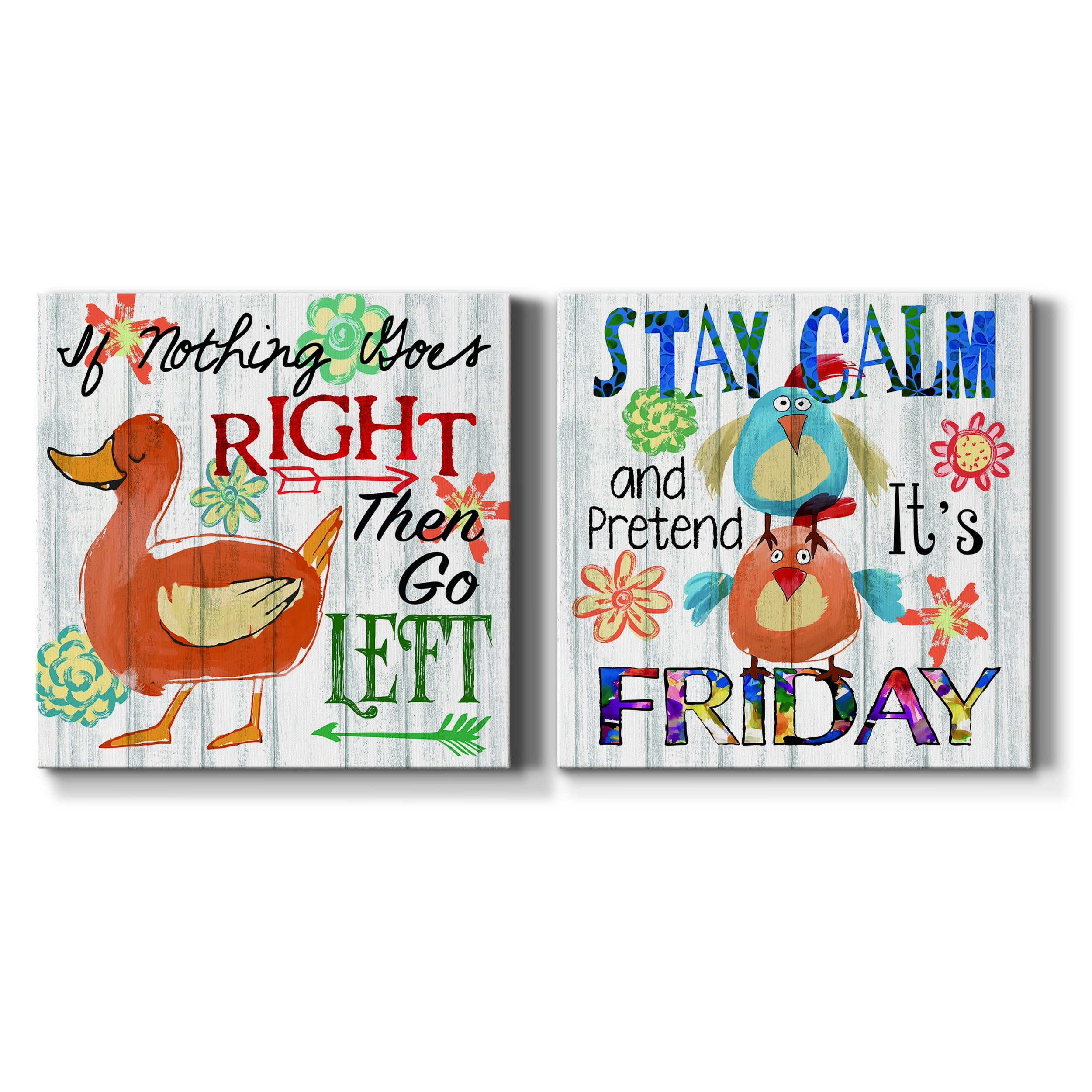 If Nothing Goes Right - Premium Gallery Wrapped Canvas - Ready to Hang Set of 2 - 32 x 32 Each