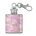 thumbnail image 1 of If Pigs Could Fly Pink Clouds Wings Stainless Steel 1oz Mini Flask Key Chain, 1 of 4