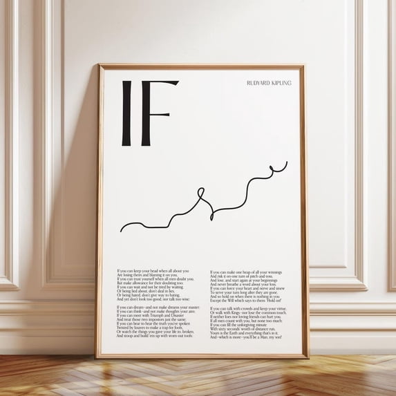 If Poem Timeless Inspiration Wall Art Print, Unframed Paper Poster 16x20in