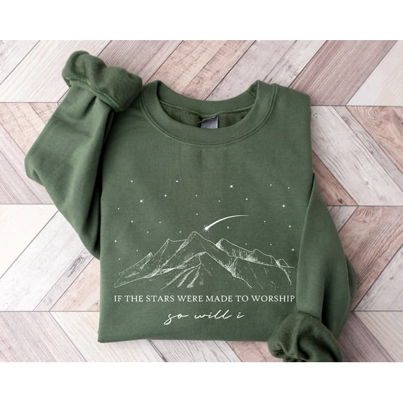 If The Stars Were Made To Worship Sweatshirt, Women's Sweatshirt, Christian Sweatshirt, Religious Gift, Gift For Christian, Faith Sweatshirt
