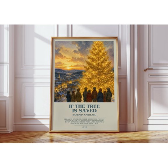 If The Tree Is Saved by Barbara Cartland Modern Book Print Poster, Romance Literary Art, Reader Gift, Bookshelf Decor UNFRAMED