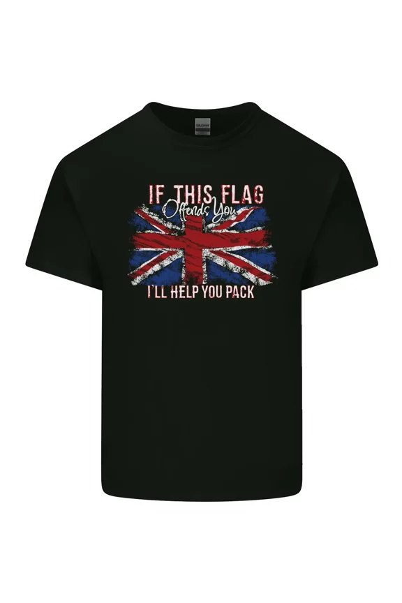 If This Flag Offends You Funny British Pride Union Jack UK Unisex T-Shirt, up to size 5XL