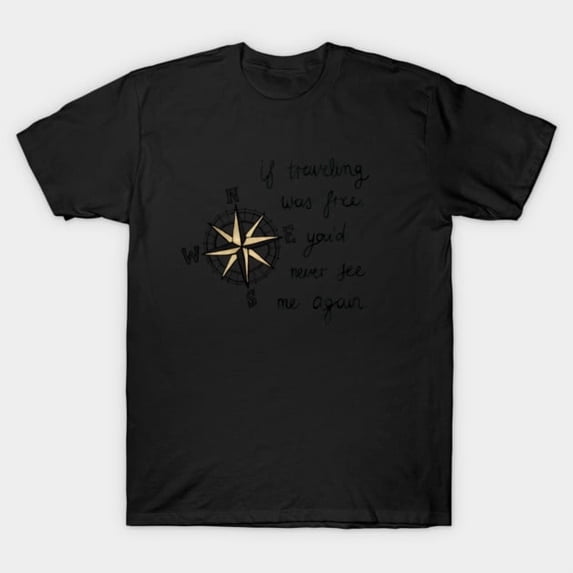 If Traveling Was Free Global Nomad Wanderlust Exploration Budget Humour Unisex T-Shirt, up to size 3XL.