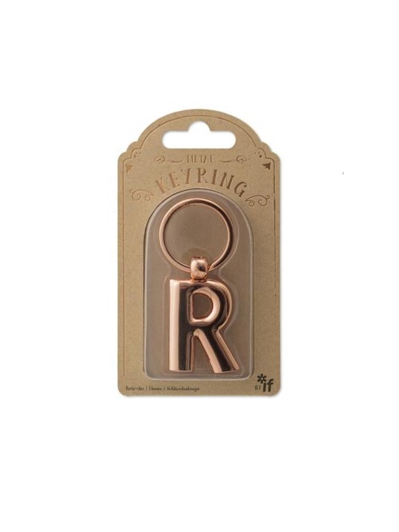 Copper Letter Keyring Letter R