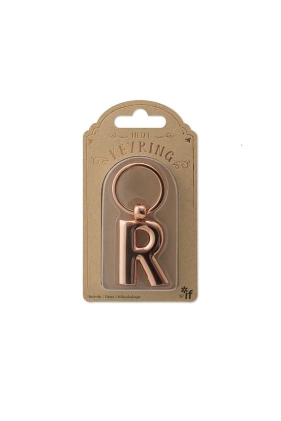 Copper Letter Keyring Letter R