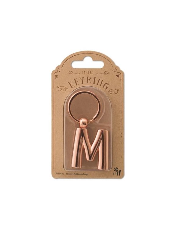 Copper Letter Keyrings, Letter M