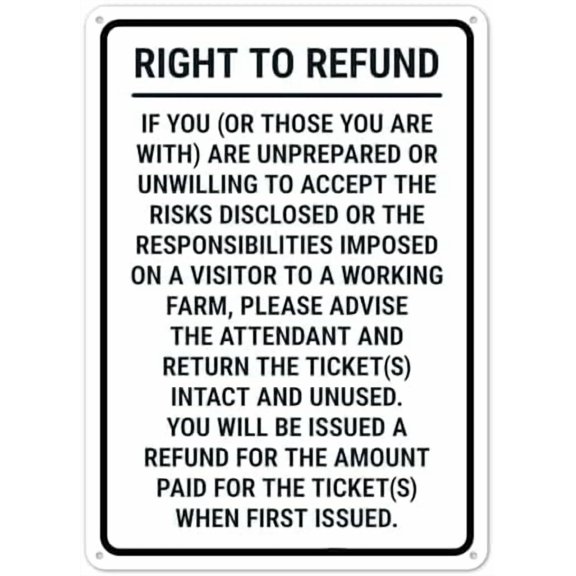 If You Are Unprepared Or Unwilling To Accept The Risks Disclosed The Responsibilities Sign,Facility Safety Signs Metal Tin Sign 8x12 Inch