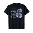 thumbnail image 1 of If You Bring Up My Past You Should Know That Jesus Dropped Black T-Shirt Crew Neck Tee, 1 of 5