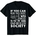 thumbnail image 1 of If You Can Read This Book Lovers Novel Reading Funny T-ShirtMen's and women's gift, black and white T-shirt, size: Extra large S-4XL, 1 of 4