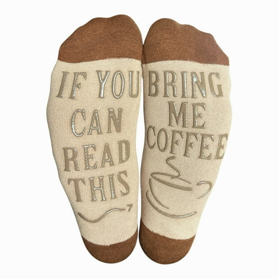 "If You Can Read This, Bring Me Coffee" Funny Cozy Cotton Socks for Men & Women, Mom & Dad, New Mom, New Dad, Brother & Sister, Many Options Available