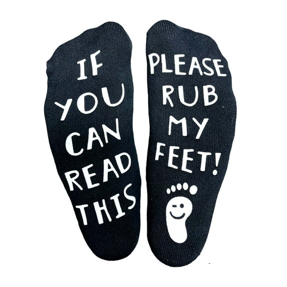 "If You Can Read This, Please Rub My Feet" Funny Cozy Cotton Socks for Men & Women, Mom & Dad, New Mom, Pregnant Women, Many Options Available