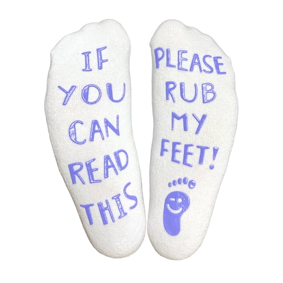 "If You Can Read This, Please Rub My Feet" Funny Cozy Cotton Socks for Men & Women, Mom & Dad, New Mom, Pregnant Women, Many Options Available