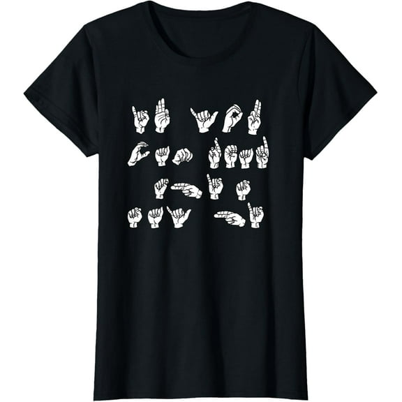 If You Can Read This Say Hi American Sign Language ASL T-ShirtMen and women, Black T-shirt, size: Extra large