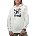 thumbnail image 1 of If You Can Read This, You Are Fishing Too Close, White Hooded Sweatshirt or Hoodie, Small, 1 of 5