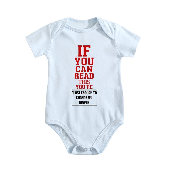 If You Can Read This, You Can Change My Diaper - Cute Infant One-Piece Baby Bodysuit Baby Blue-style-1 0-3M