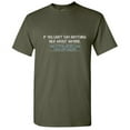 thumbnail image 1 of If You Can't Say Anything Nice About Anyone Come Sit By Me Humorous Sarcastic Sayings Graphic Tee Novelty Birthdays Christmas Gift Funny T Shirt, 1 of 5