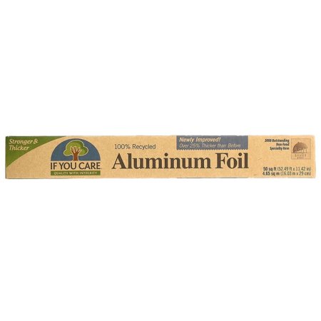 If You Care, 100% Recycled Aluminum Foil, 50 sq ft (52.26 ft x 11.5 in) Pack of 4