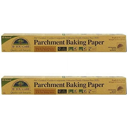 (Pack of 2) If You Care Silicone Coated Unbleached Parchment / Baking Paper 70-Foot Roll