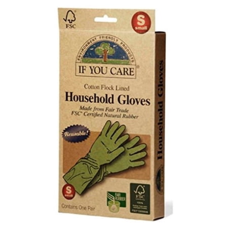 If You Care Fair Trade FSC Household Gloves, Small, 2-pack