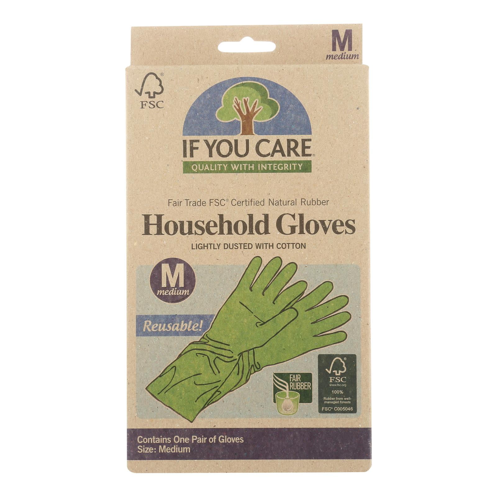 (12 Pair) If You Care Household Gloves - Medium