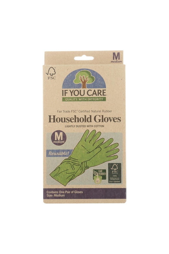 (12 Pair) If You Care Household Gloves - Medium