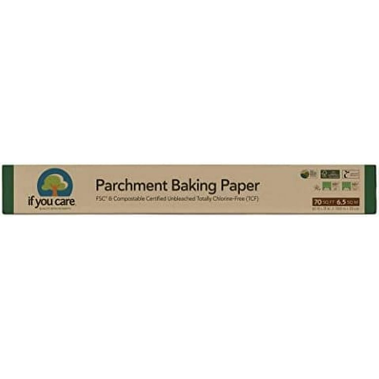 If You Care Parchment Baking Paper - 70 Sq ft Roll - Unbleached, Chlorine Free, Greaseproof, Silicone Coated - Standard Size