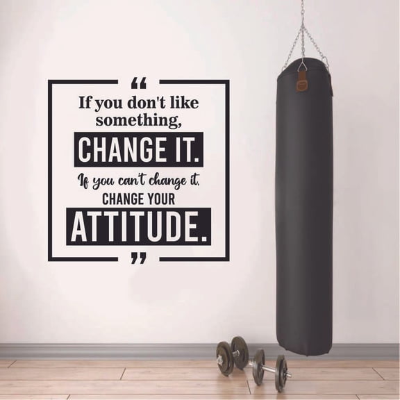 If You Don't Like Something, Change It. - New Year Inspirational Quote New Year New Life Quotes Vinyl Cute Wall Decor Wall Sticker Wall Art Wall Decal Home Living Room Size (10x10 inch)
